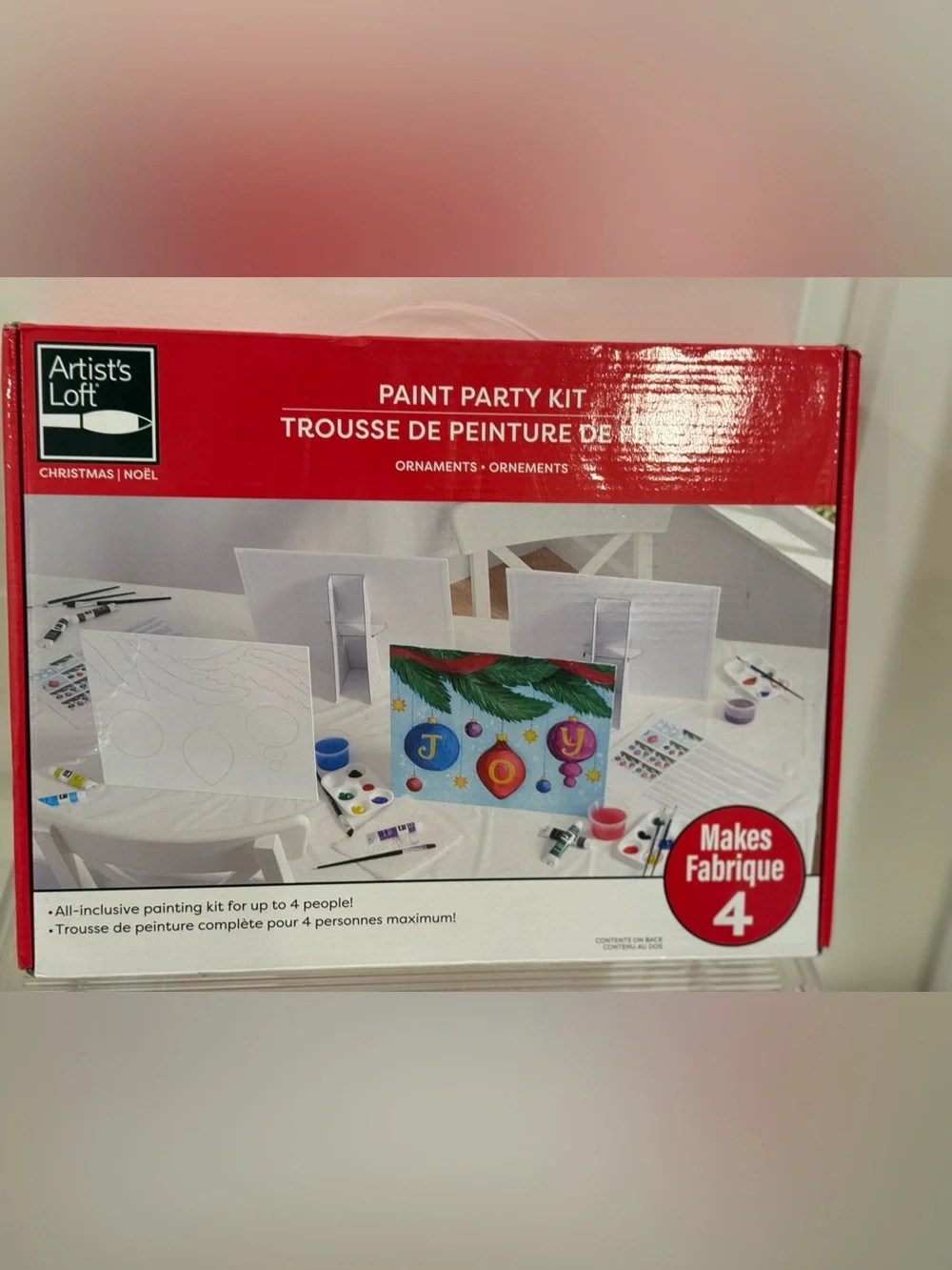 NEW Artist Loft Paint Party Kit ~ JOY Ornament Set ~ 4 Kits
